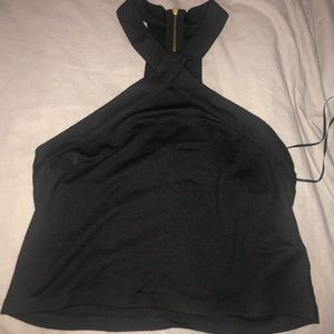 Cross top/open back h&m top